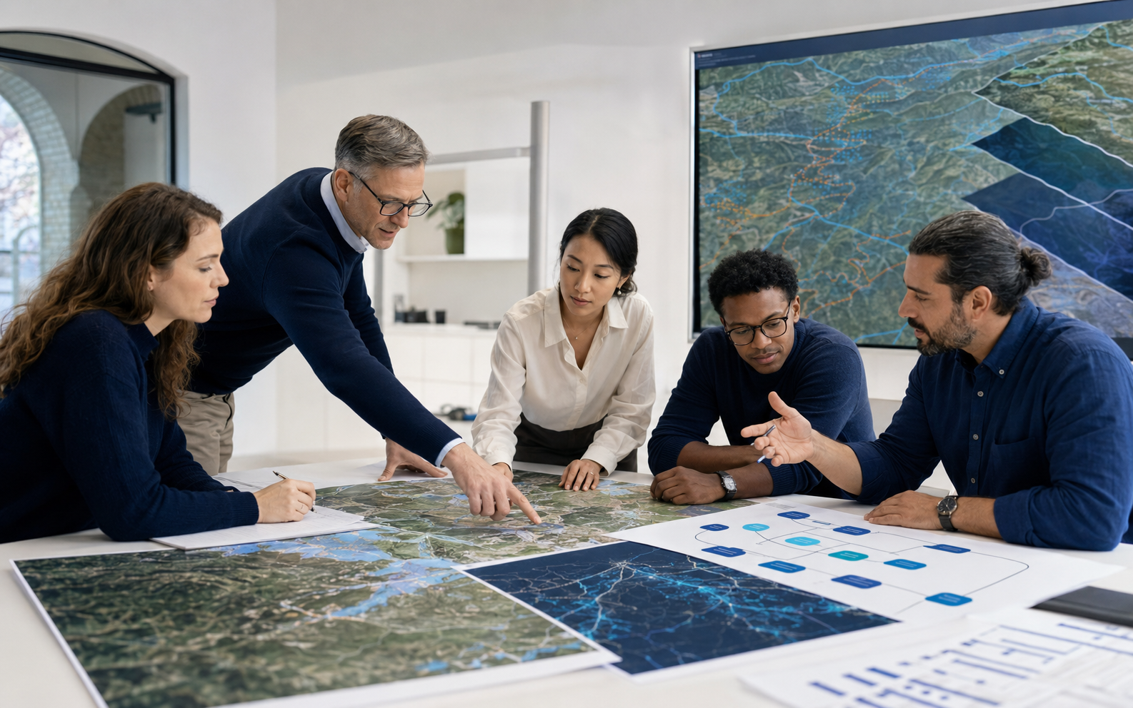 Geospatial and AI automation specialists working with maps and spatial analysis